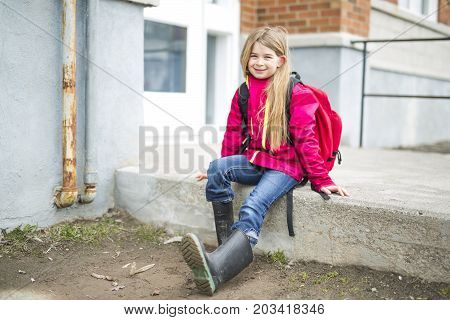 A Portrait of a Young Kid at school