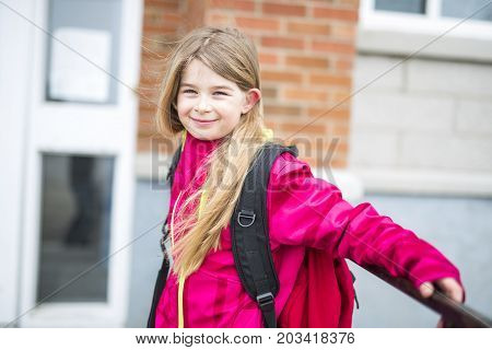 A Portrait of a Young Kid at school