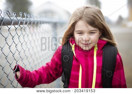 A Portrait of a Young Kid at school