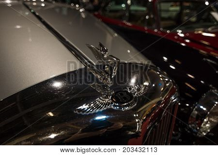 MAASTRICHT NETHERLANDS - JANUARY 08 2015: A luxury car Bentley S2. International Exhibition InterClassics & Topmobiel 2015