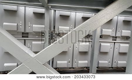 back side of RGB Light Emitting Diodes screen panel