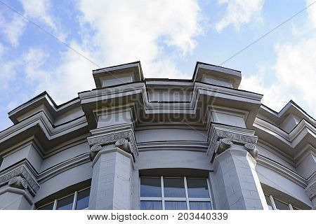 Architecture. Building Design Architecture. architecture detail. design and pattern. architecture with stone. building close up.