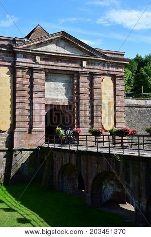 Neuf Brisach France - july 23 2016 : the fortification in summer