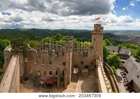Ruins of medieval castle Auerbach Hesse Germany
