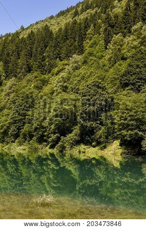 Lake Malvaglia On Blenio Valley