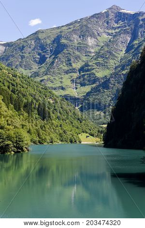 Lake Malvaglia On Blenio Valley