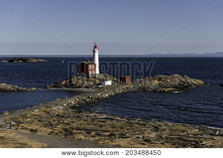 the Fisgard Lighthouse on Vancouver Island Canada