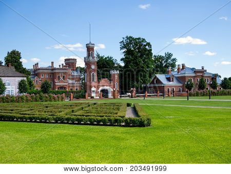 Ramon Russia - June 07 2017: View of the palace complex of the princes of Oldenburg in the village of Ramon Voronezh region