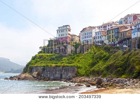 Houses In Lastres Near The Coast, Village In Spain