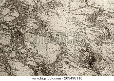microscopic shot showing some microcrystal patterns in dried dyestuff