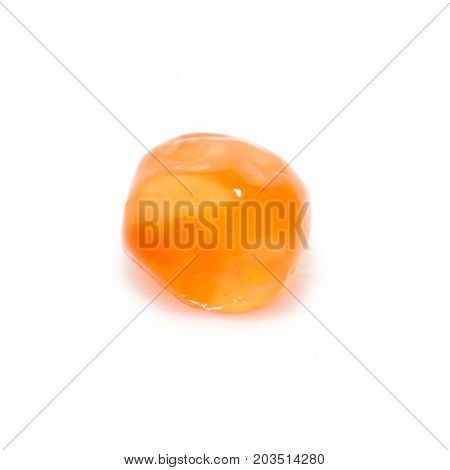 red caviar on a white background. macro