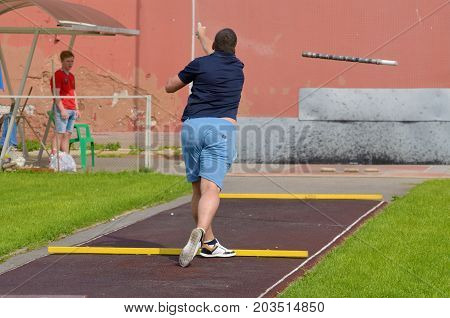 13.08.2017.Russia.Saint-Petersburg.Gorodki - a Russian folk sports game. In this game you need specific distances to smash figures made in different ways from five wooden cylinders.