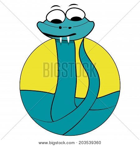 Snake cartoon icon icon. Cobra vector and snake head illustration