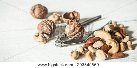 Different Nuts Close Up