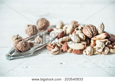 Different Nuts Close Up