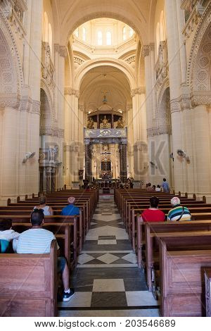 Interior Of The Catholic Church Of Ta Pinu, Malta