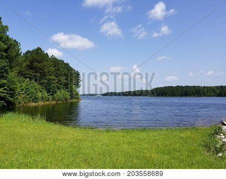 beautiful image taken of a lake in Georgia