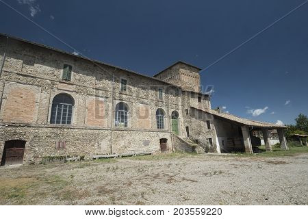 Rural castle near Panocchia (Parma Emilia-Romagna Italy) at summer