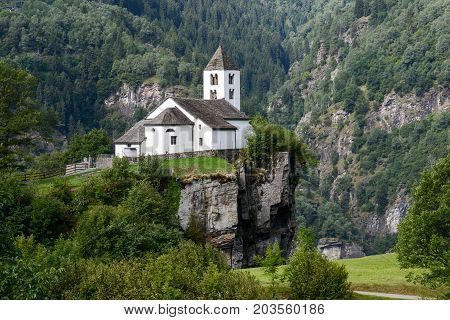 San Martino Church In Calonico On Leventina Valley