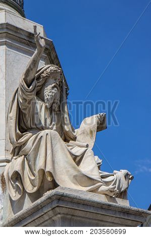 The Column of the Immaculate Conception stands in Piazza Mignanelli in front of the Spanish Embassy in Rome and steps away from Piazza di Spagna.