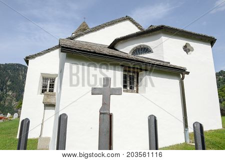 San Martino Church In Calonico On Leventina Valley