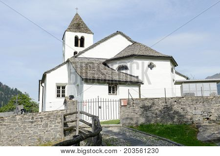 San Martino Church In Calonico On Leventina Valley