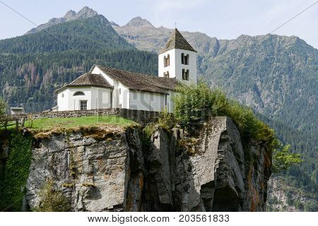 San Martino Church In Calonico On Leventina Valley