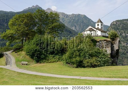 San Martino Church In Calonico On Leventina Valley