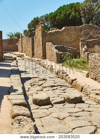 Ruins Of Pompeii, Ancient Roman City. Pompei, Campania. Italy.