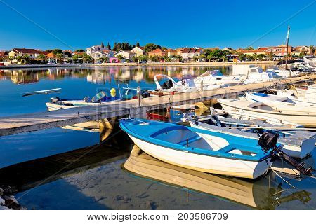 Adriatic Village Of Bibinje Colorful Waterfront View