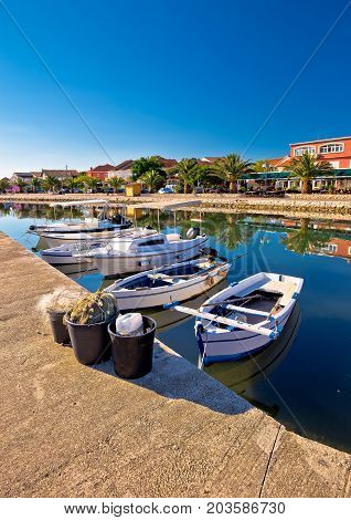 Adriatic Village Of Bibinje Colorful Waterfront Vertical View