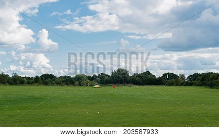 Golf Club With Golf Club On A Golf Course