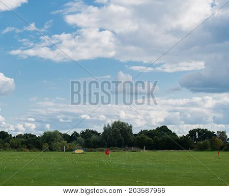 Golf Club With Golf Club On A Golf Course