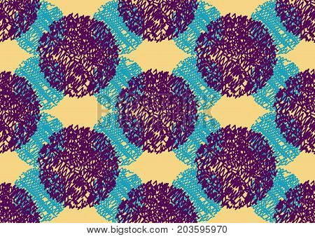 Abstract seamless pattern.Pattern with the effect of knitted fabric. Circles of different sizes. Vector illustration.