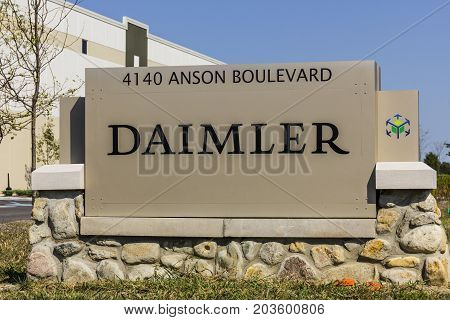 Whitestown - Circa September 2017: Daimler Trucks North America Distribution Center. Daimler Trucks is formerly Freightliner Corporation and owned by Daimler AG II