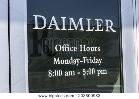 Whitestown - Circa September 2017: Daimler Trucks North America Distribution Center. Daimler Trucks is formerly Freightliner Corporation and owned by Daimler AG III