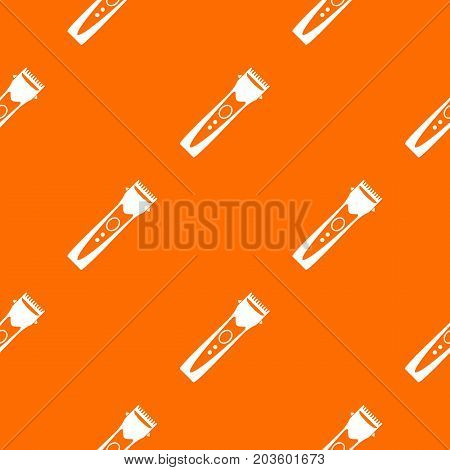 Clipper pattern repeat seamless in orange color for any design. Vector geometric illustration