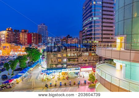 TAIPEI TAIWAN - JULY 01: This is a view of Guanghua electronics market area an area dedicated to selling consumer electronics on July 01 2017 in Taipei