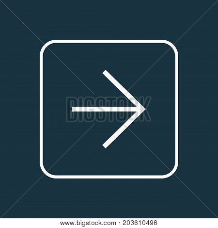 Premium Quality Isolated Forward Element In Trendy Style.  Ahead Outline Symbol.