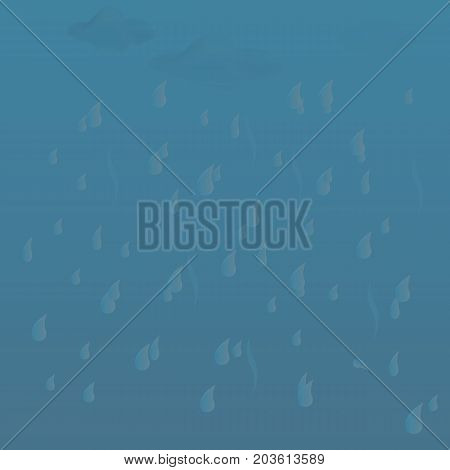 Vector Photo Realistic Image Of Raindrops Or Vapor Trough Window Glass