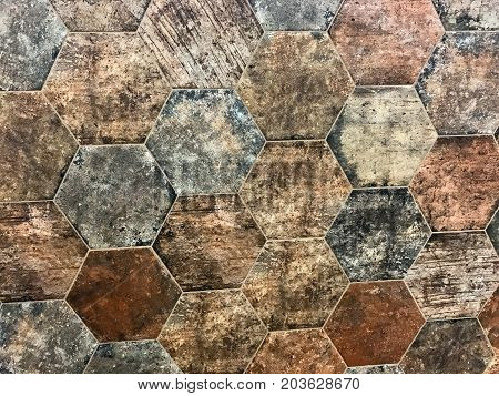Old brown stone background texture close up.