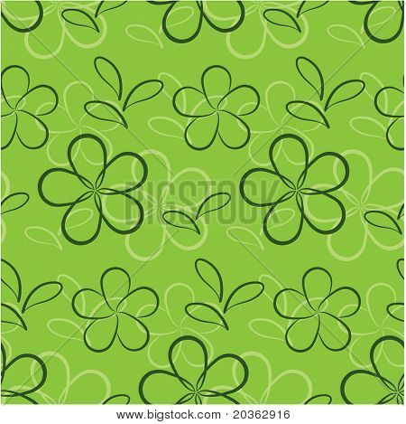 Nahtlose Blüten und Blätter-Muster