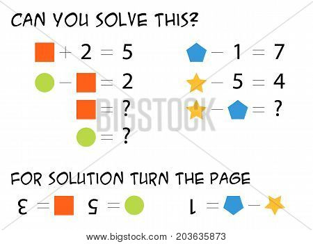 Math Visual Equation Riddle Mathematical Riddle Vector & Photo (Free Trial) | Bigstock