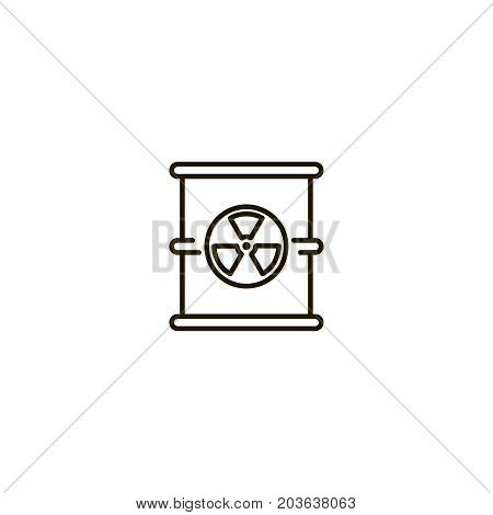 Radiation flat icon. Single high quality symbol of line radioactive vector for web design or mobile app. Color sign of energy for design logo. Single pictogram on white background