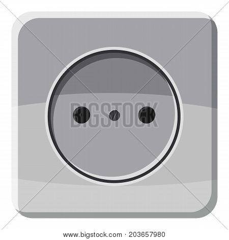 Electric outlet icon. Cartoon illustration of electric outlet vector icon for web