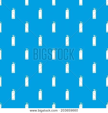 Compressed gas container pattern repeat seamless in blue color for any design. Vector geometric illustration