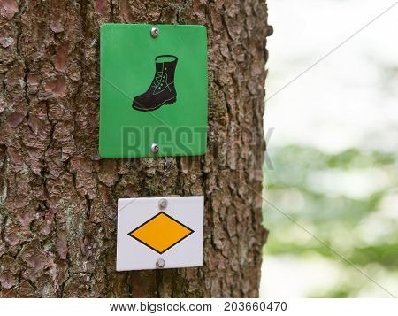 Walking Path Sign In Germany