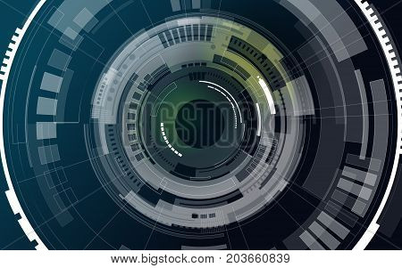 vector of abstract futuristic background, technological circle