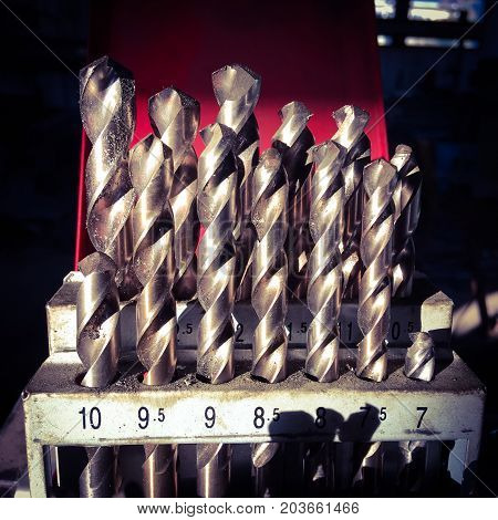 close up photo of drill bits .