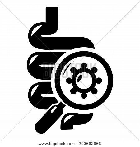Intestine virus icon . Simple illustration of intestine virus vector icon for web design isolated on white background